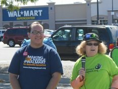 Walmart associates and supporters assembled. Picture courtesy of Joe Oliverio